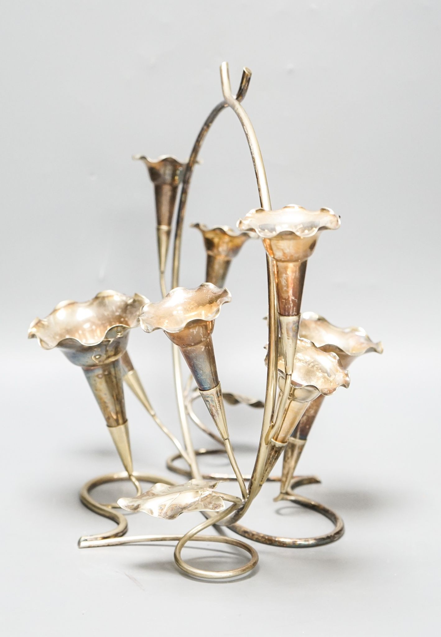 A plated epergne 40cm